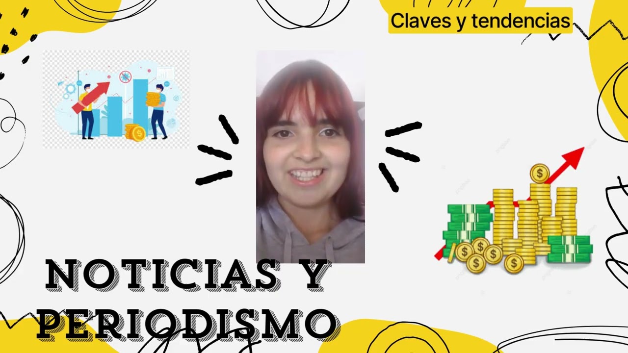 Presentación Noticias y Periodismo Doodle Negro y Amarillo