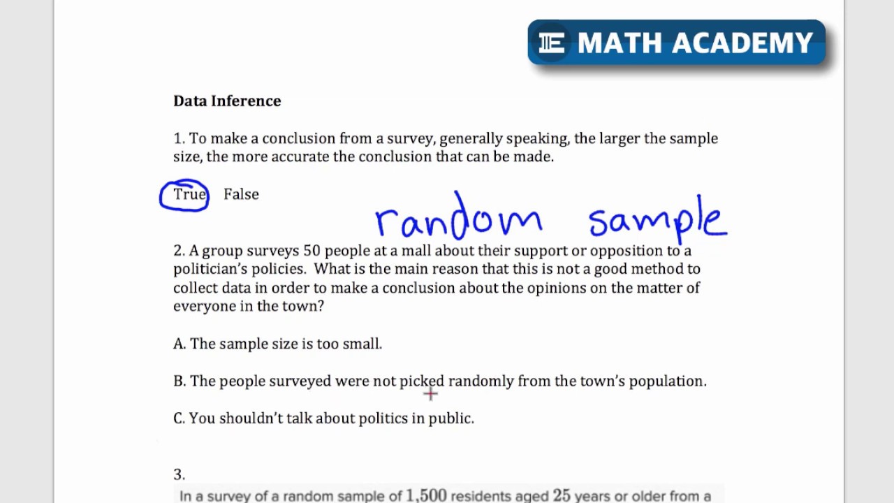 Data Inference for SAT Math - What You Need to Know