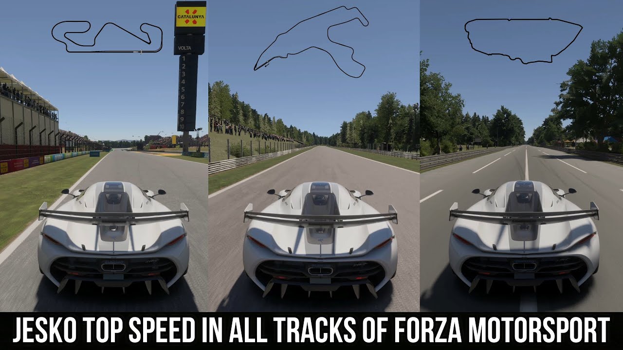 FORZA MOTORSPORT 8 | KOENIGSEGG JESKO TOP SPEED IN ALL INTERNATIONAL CIRCUIT | WHICH TRACK HITS MAX