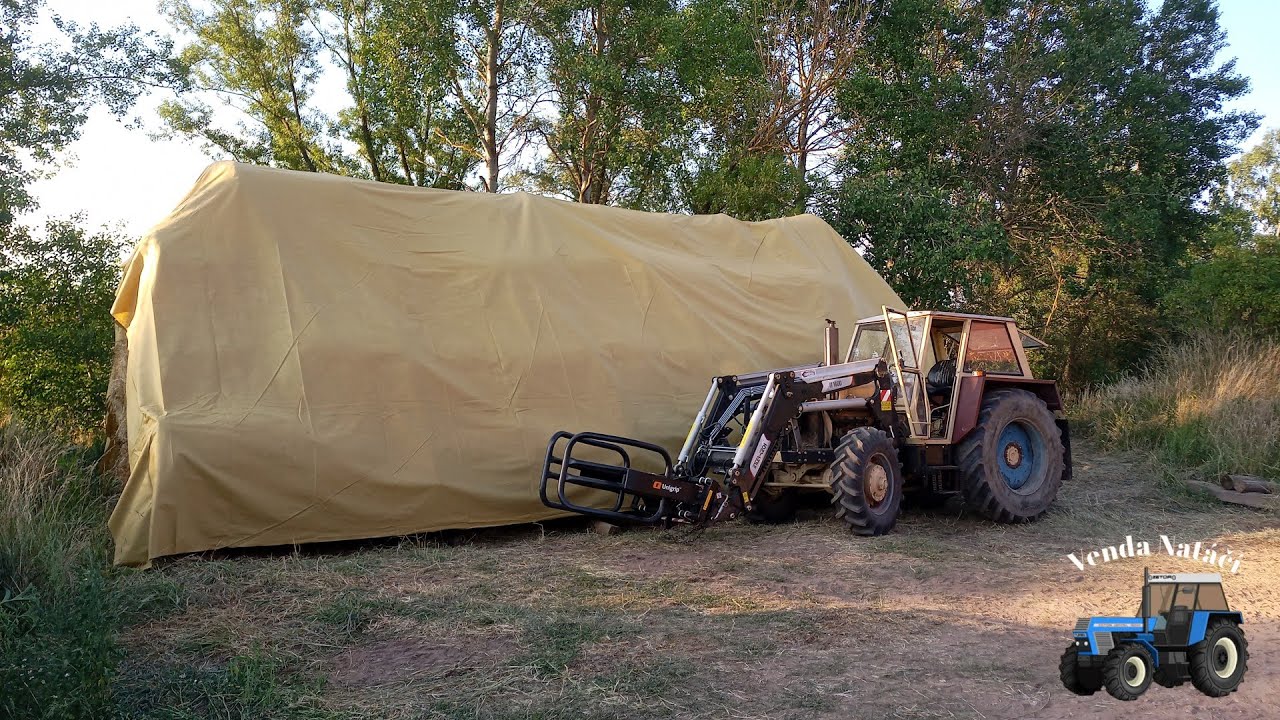 Zetor Crystal 8045 / kleště quicke / stavění stohu sena / Cabview / motor sound
