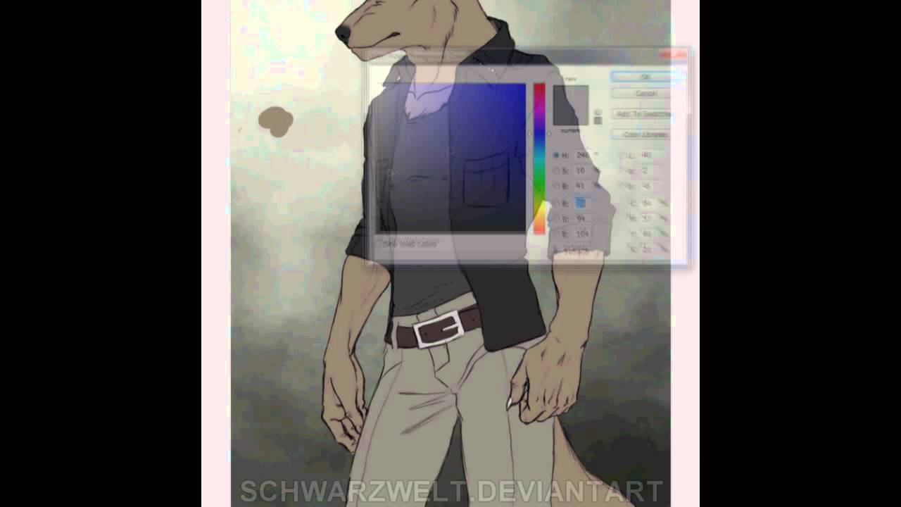 Anthro wolf speedpaint