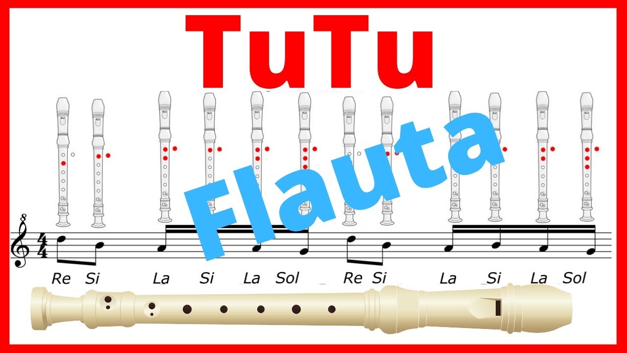 TUTU en Flauta ✅ Canciones F&aacute;ciles en Flauta Dulce con Notas Explicadas ✅