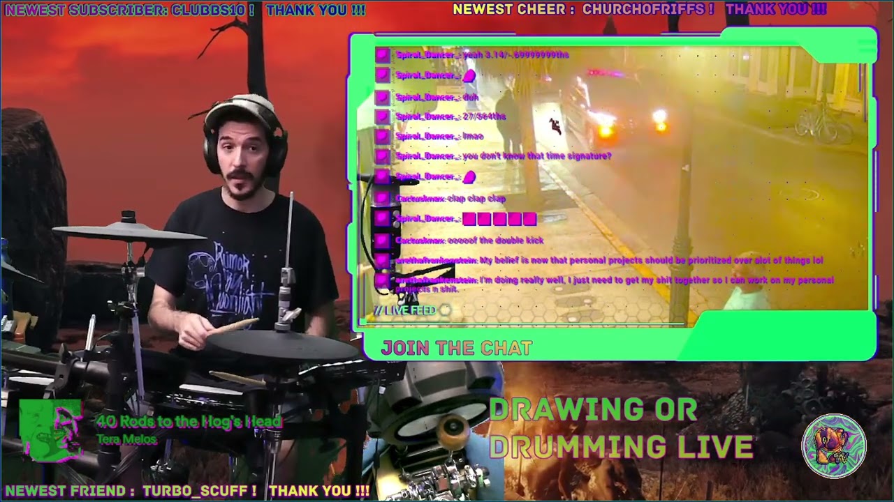"40 Rods to the Hog's Head" by Tera Melos - Discover Weekly Jam! Improv Drums to new tunes! - 