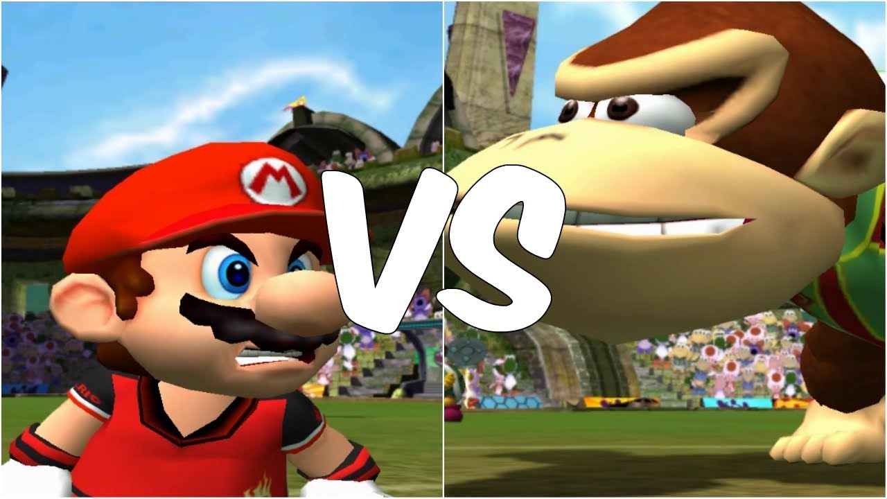 Super Mario Strikers - Mario vs DK - GameCube Gameplay (720p60fps)