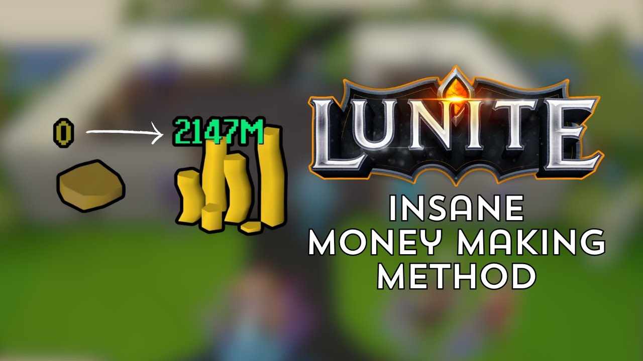 New Player Friendly! BIG Money Method on Lunite RSPS | Giveaway