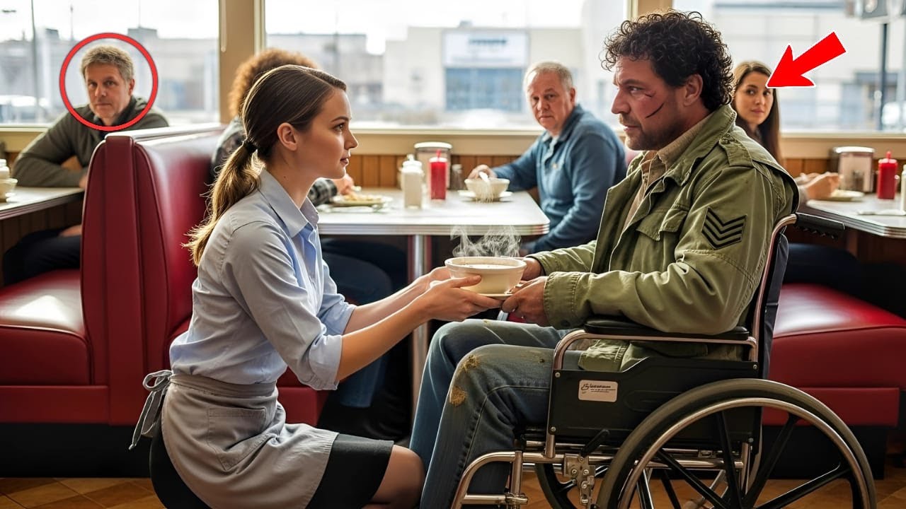Poor Waitress Fed a Crippled Beggar Daily — One Day He Said “I Am a Billionaire