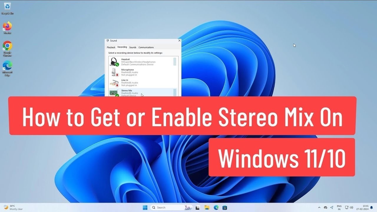 How to Enable Stereo Mix in Windows 11 Stereo Mix Not Showing Reddit