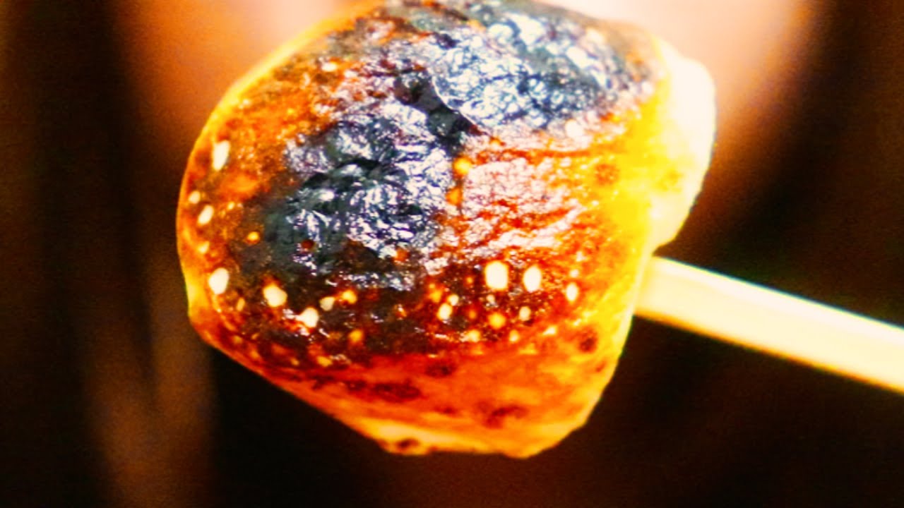 [ASMR][EATING SOUNDS][咀嚼音]！口元注意！焼きマシュマロ