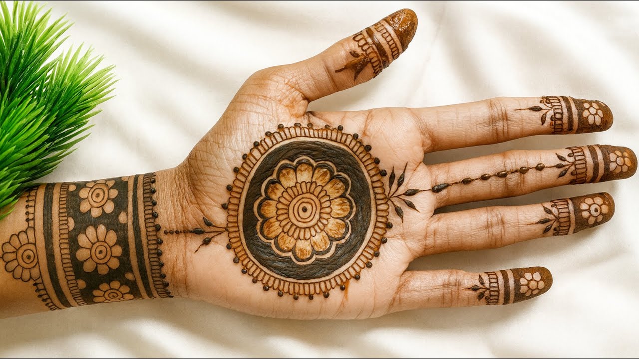 Beautiful Mandala Mehndi Design for Palm | Easy & Elegant Henna Art