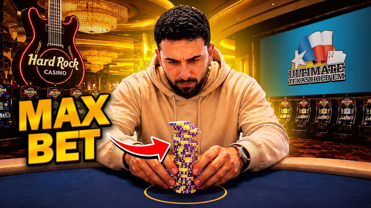 БЕЗУМНАЯ ИГРА В ULTIMATE TEXAS HOLD&rsquo;EM НА МАКСИМАЛЬНЫХ СТАВКАХ! (КРУПНЫЙ ВЫИГРЫШ)