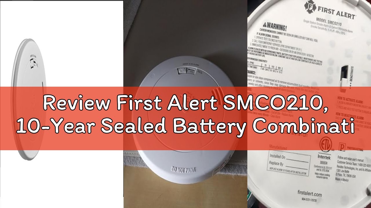 Review First Alert SMCO210, 10-Year Sealed Battery Combination Smoke & Carbon Monoxide Alarm with Sl