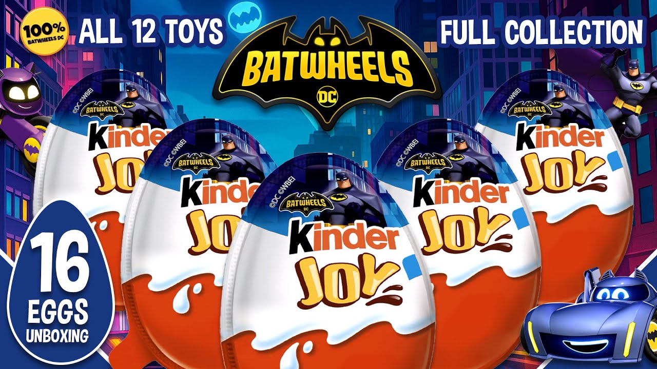 16 Batwheels Kinder Joy All Toys Full Collection Unboxing!