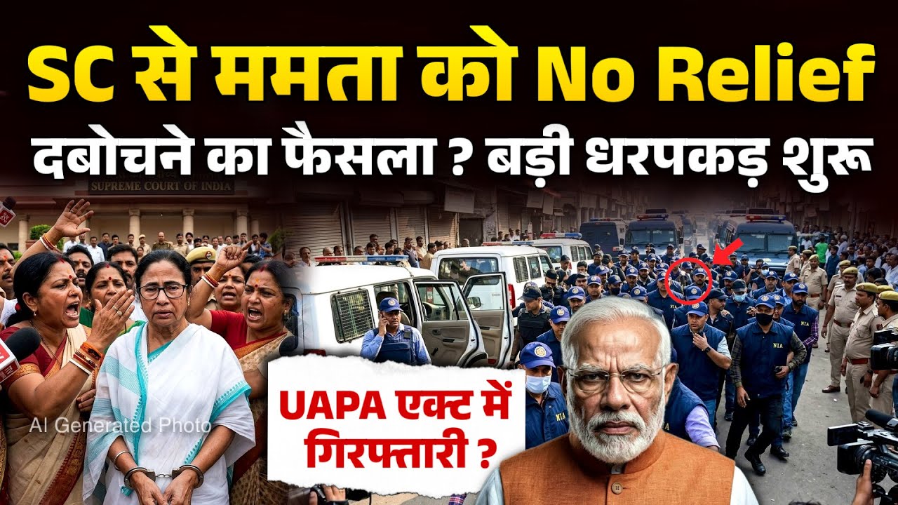 SC से ममता को No Relief | दबोचने का फैसला ? बड़ी धरपकड़ शुरू ! UAPA एक्ट में गिरफ्तारी TMC नेता कि ।