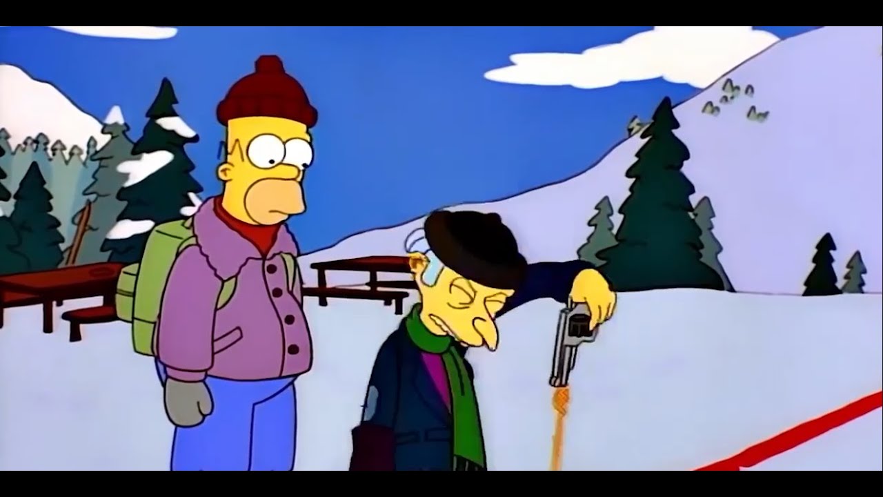 Simpsons ! 심슨 자기발에 총을 쏘는 번즈