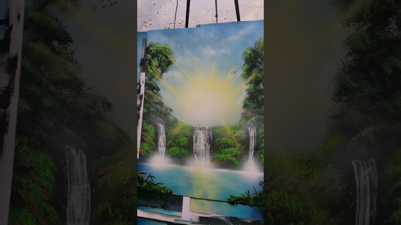 Spray Paint Art With No Planets??? #spray #viral  #spraypaint #nature #art