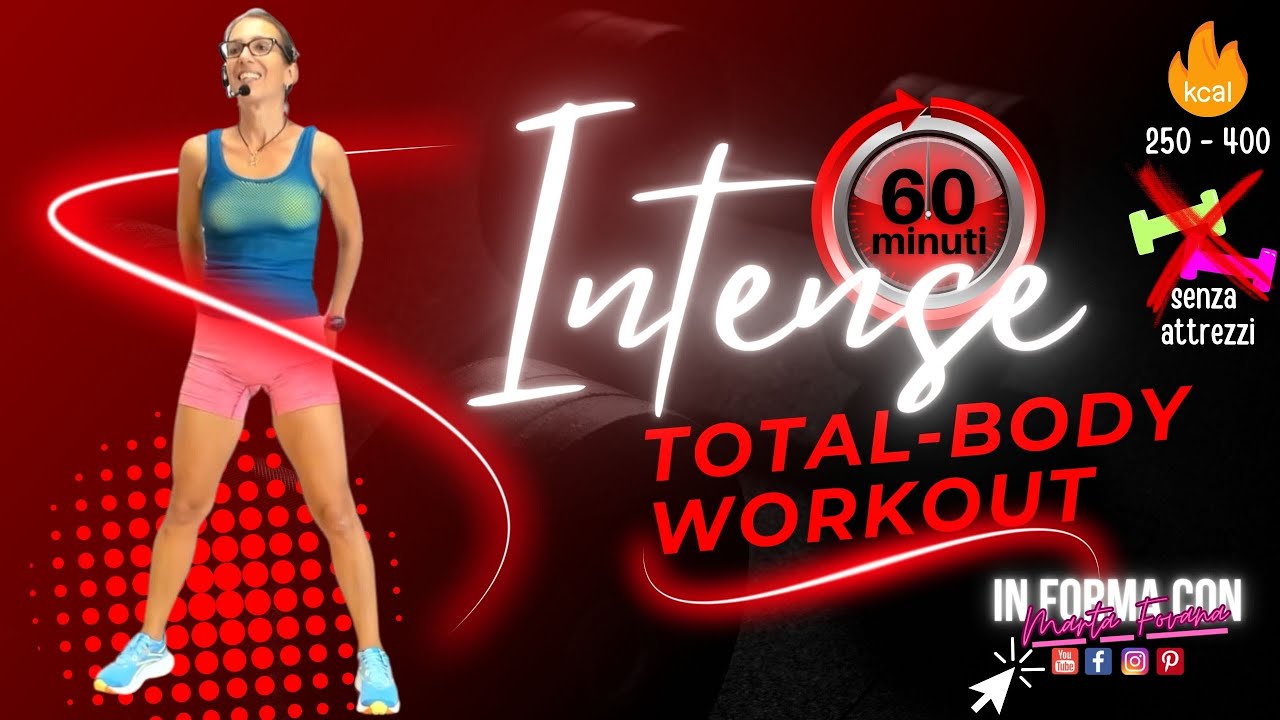 Intense Tabata Total-body Workout - 60 minuti di Esercizi Senza Attrezzi - Ginnastica a corpo libero