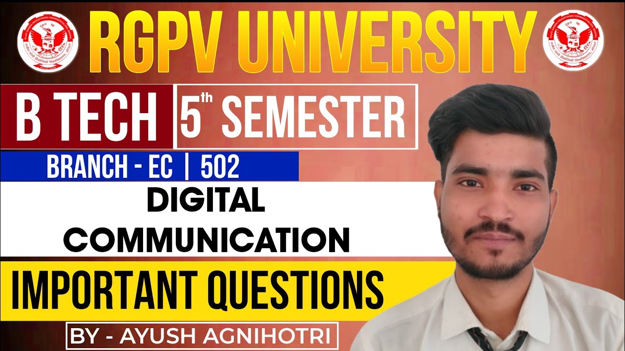 DIGITAL COMMUNICATION Important Questions | EC-502 | RGPV Exam 2025 | 
