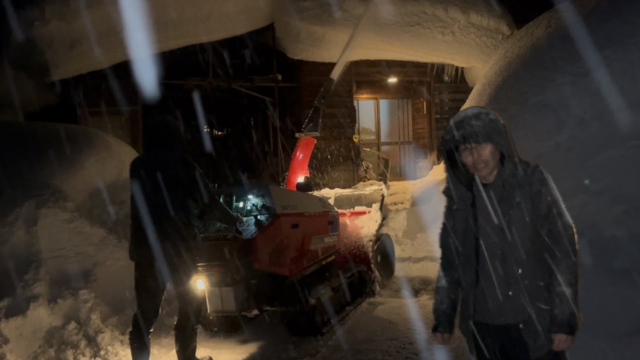 秋田出張から戻って車庫の前の除雪をしました〜豪雪地帯の除雪ルーティン【2026年1月27日】新潟県十日町市池谷集落