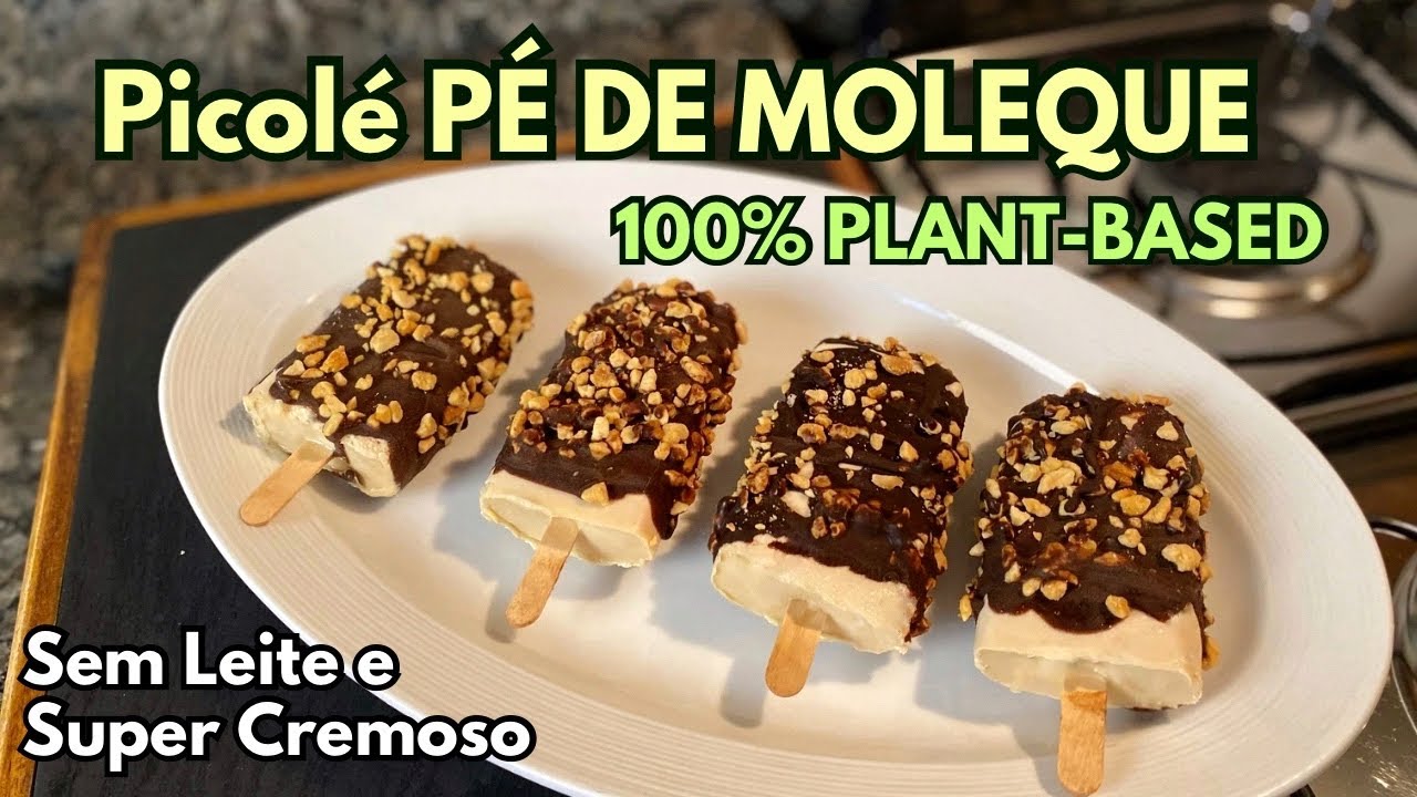 PICOLÉ PÉ DE MOLEQUE | SEM LEITE (plant-based) | Cremoso com Casquinha Crocante