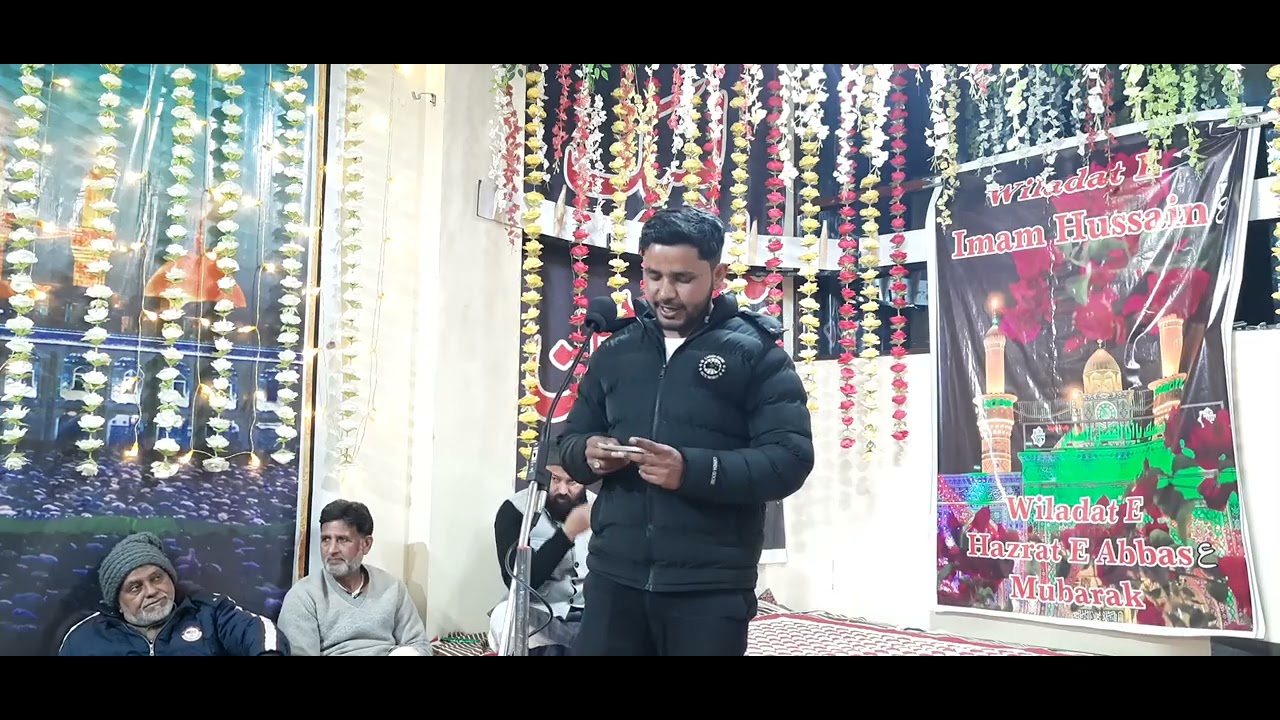 Mehfil e Noor me janab Zamin Abbas bhai apna kalam pesh karty hue, 22/1/26