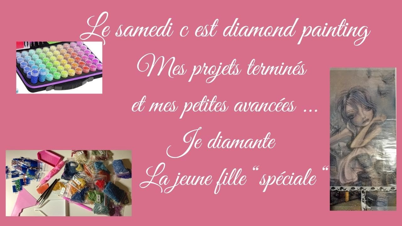 Samedi  c est #diamondpainting . Mes projets terminés et mes petites avancées ...