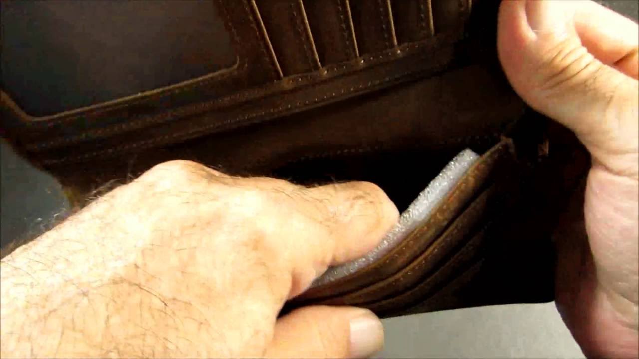 Mens Genuine Leather Long Wallet 2 Fold Handmade IPhone 6 Case Inner Zipper Pocket