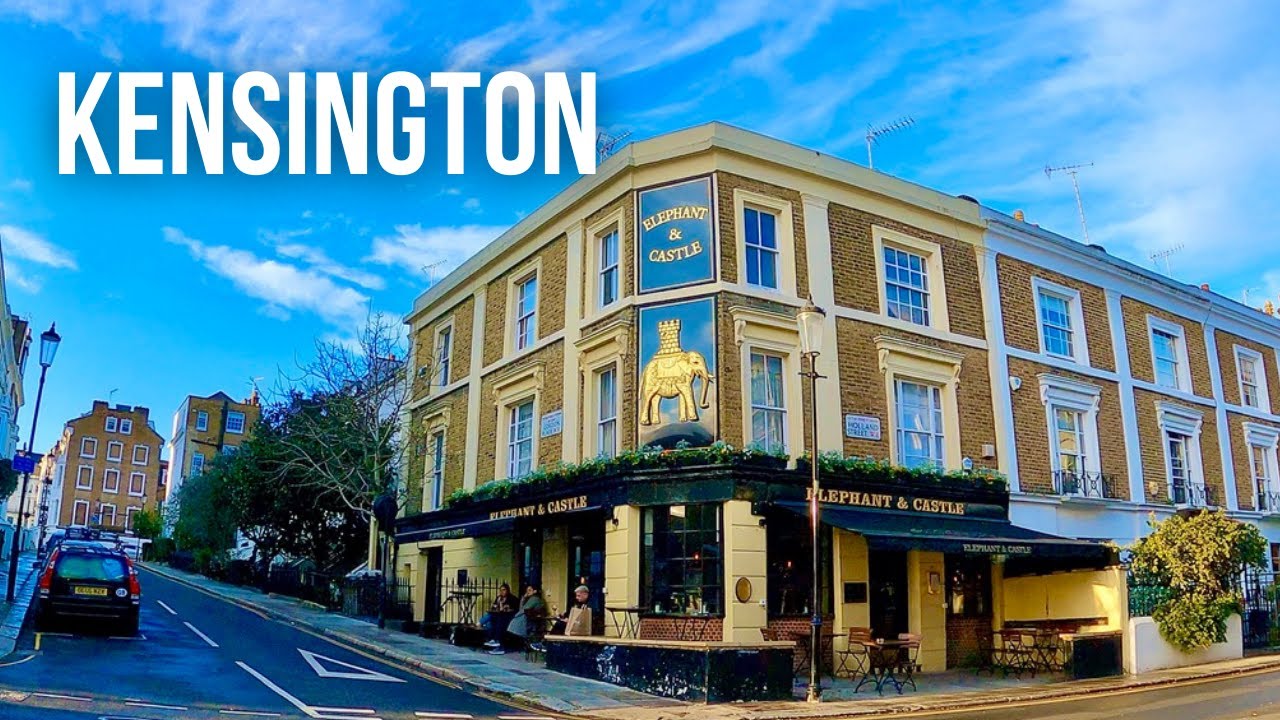 London Walk 🇬🇧 KENSINGTON&rsquo;s St Mary Abbots Church to the Churchill Arms pub | London Walking Tour