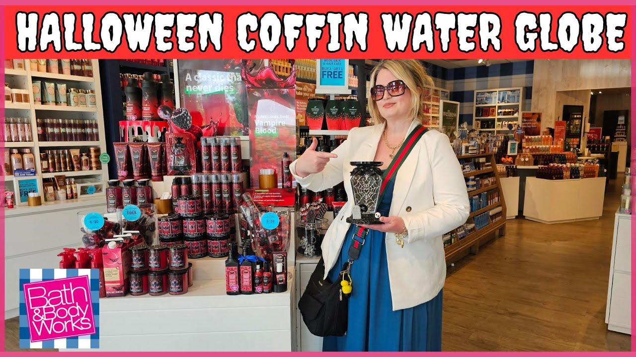 Bath & Body Works NEW COFFIN HALLOWEEN WATER GLOBE CANDLE HOLDER & MORE NEW IN STORE