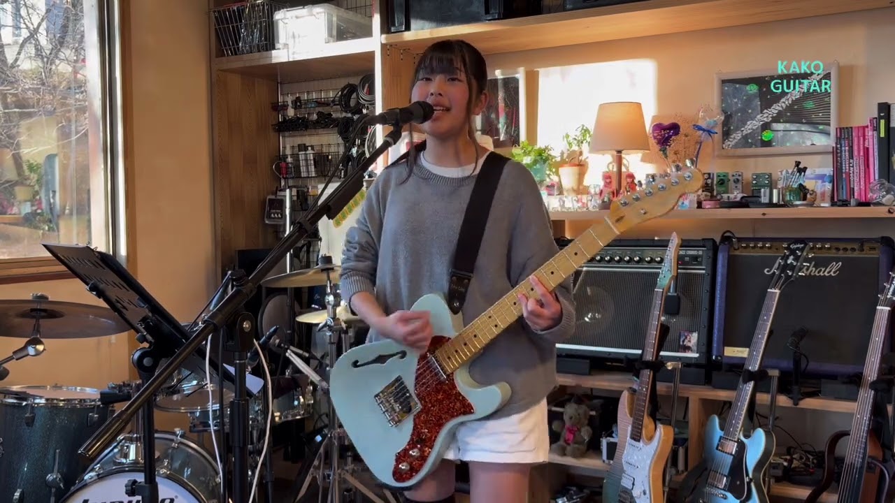 花の塔 / 酸欠少女 さユり【エレキギター弾き語り】♱໒꒱ KAKO GUITAR ໒꒱♱ 13歳中1