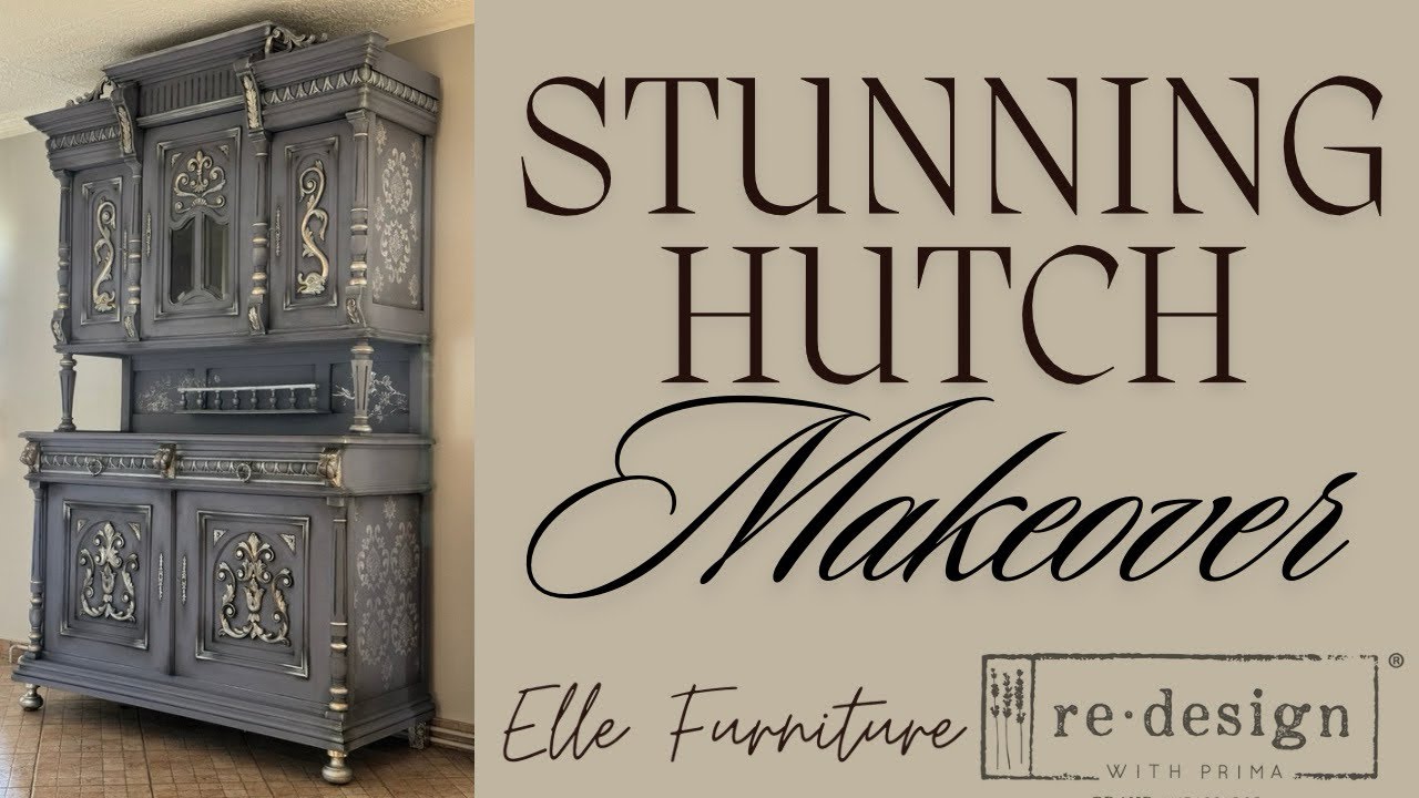 Stunning Furniture Makeover using @ReDesignwithPrima & @KachaFurniture silver transfers