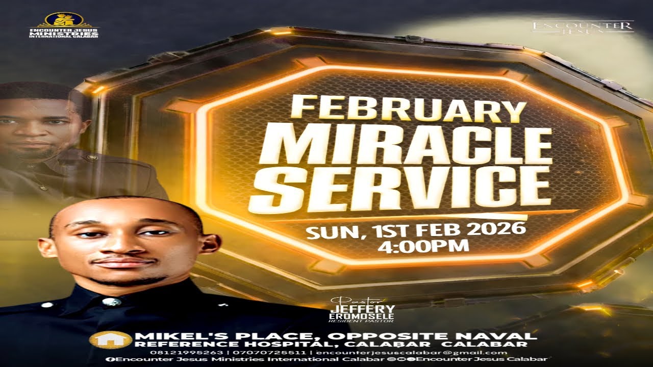 FEBRUARY MIRACLE SERVICE || 01.02.2026 || PASTOR JEFFERY EROMOSELE.