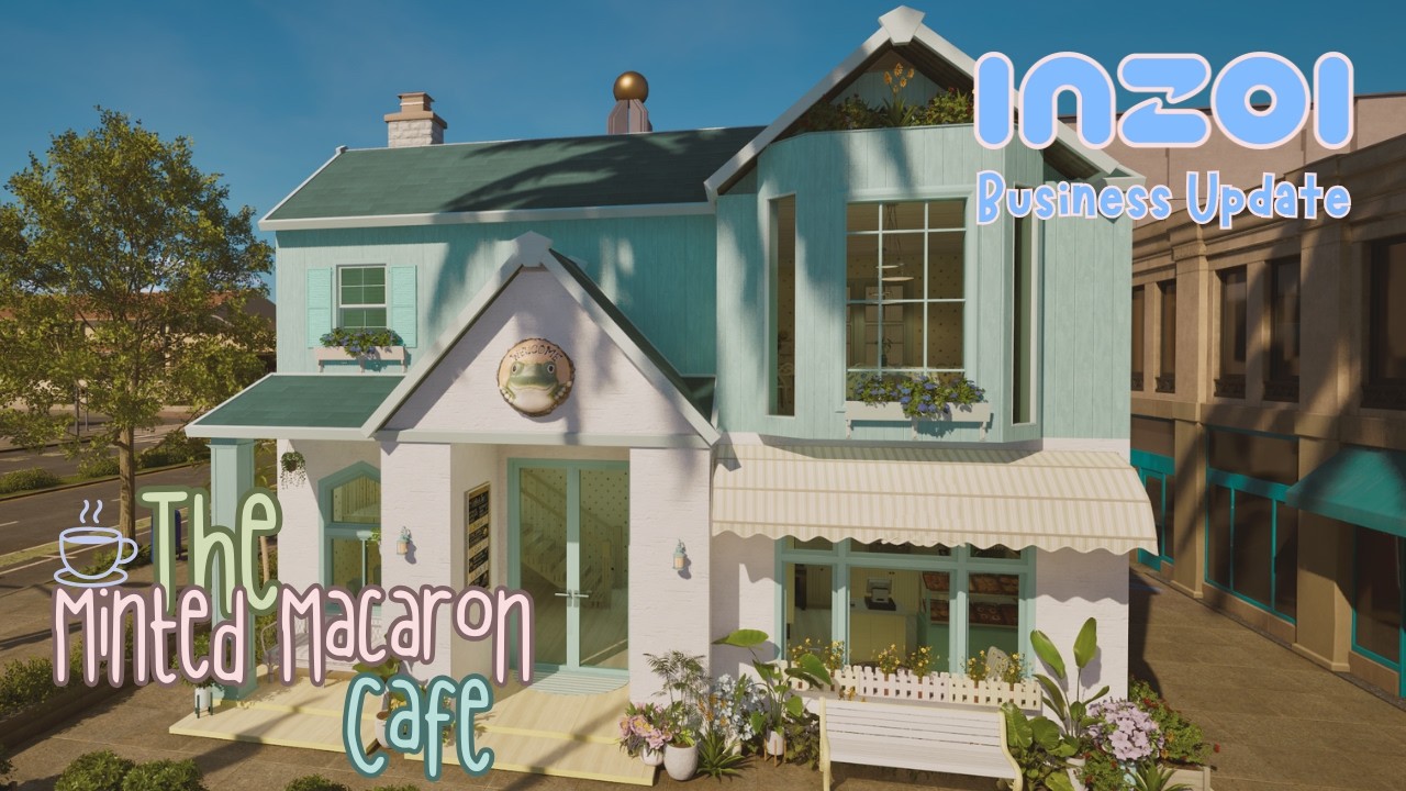 The Minted Macaron Cafe | InZOI Business Build | Speed Build | December Update v0.5