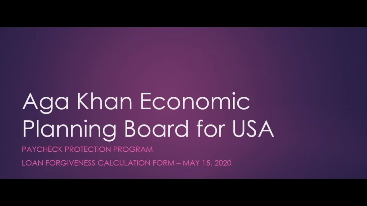 AKEPB - Paycheck Protection Program Loan forgiveness calculation from May 15, 2020