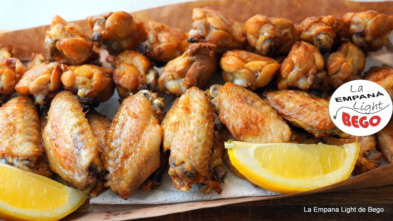 Alitas de Pollo al Horno con Limón. Adobo Rápido,  Picante y Sin Grasa Añadida.