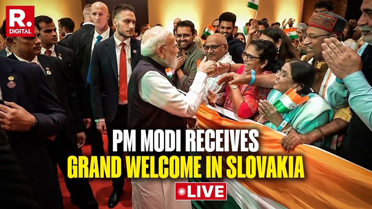 LIVE: PM Modi Arrives In Bratislava, Slovakia; Receives Grand Welcome From Indian Diaspora