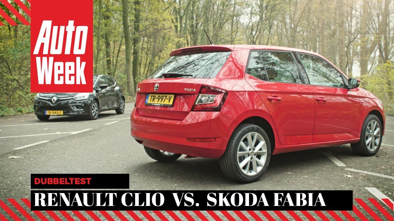 Renault Clio vs. Skoda Fabia - AutoWeek dubbeltest - English subtitles
