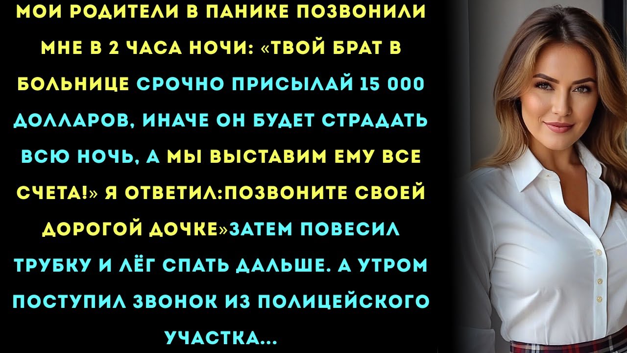 Мои родители позвонили в 2 часа ночи, требуя 15000 долларов за моего брата,но позже звонок в полицию