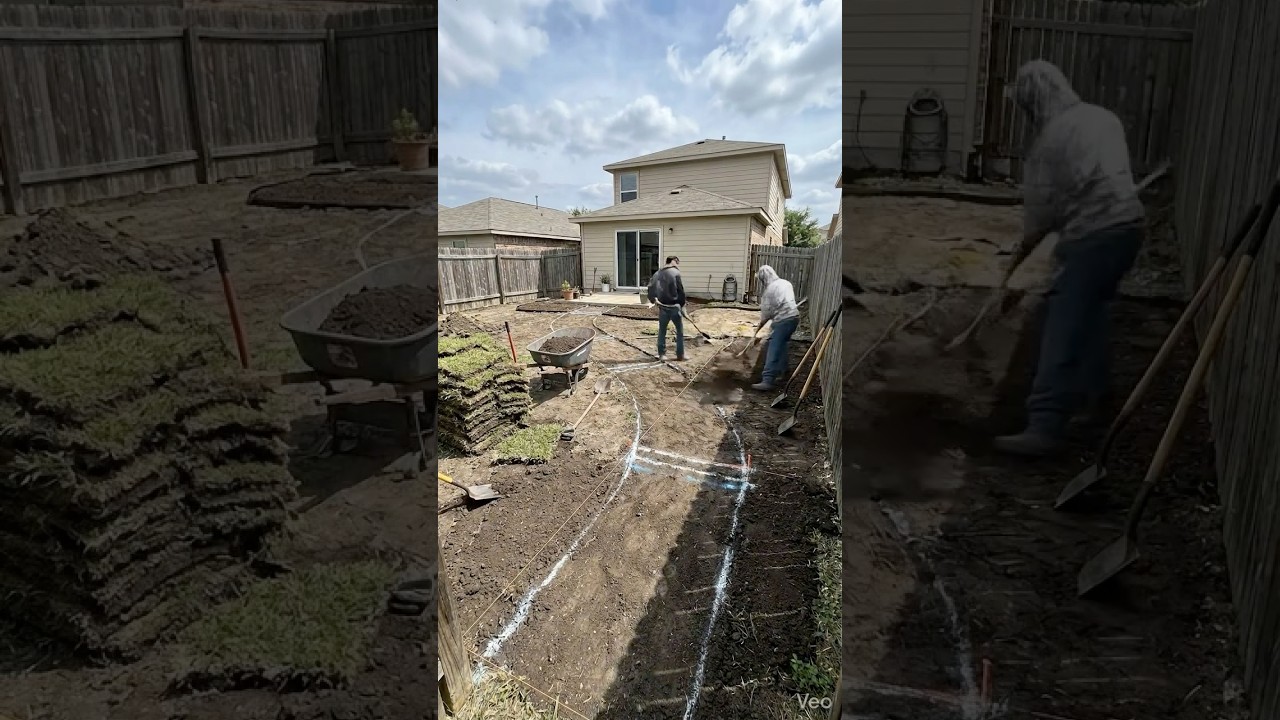 They Removed Their Grass for a Backyard Landscaping Makeover&hellip; 😳 #beforeandafter #constructionlife