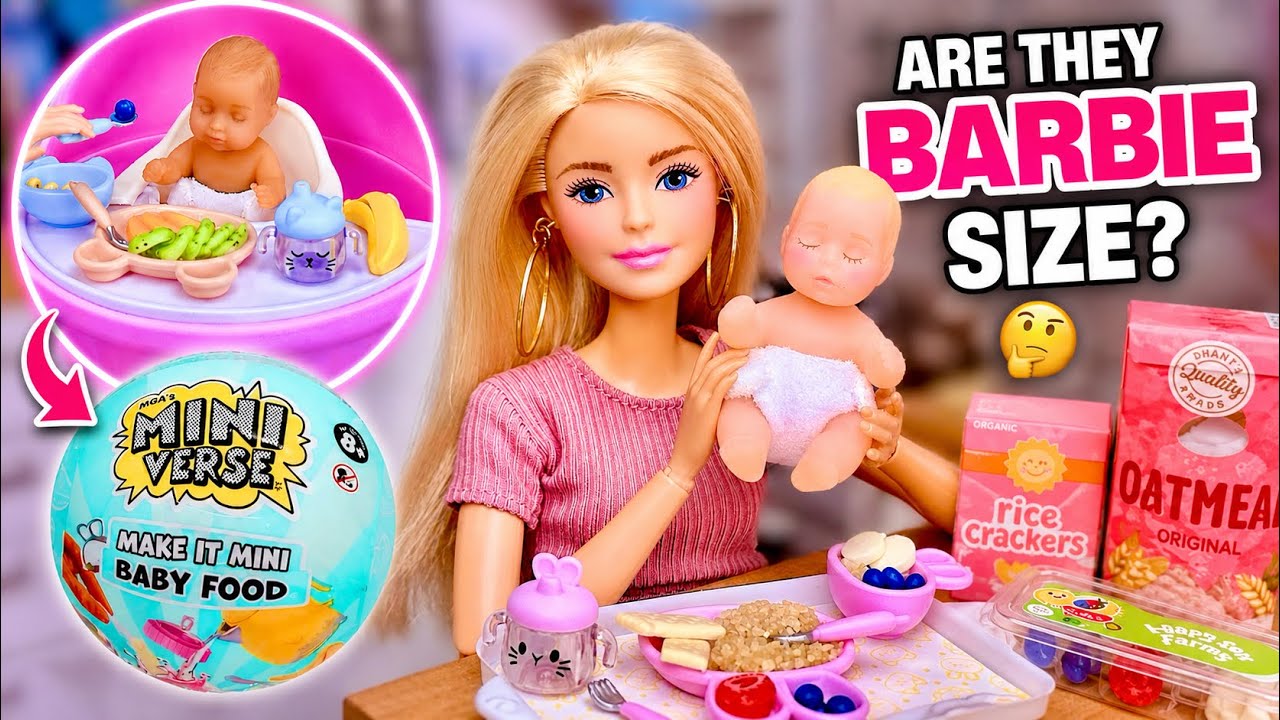 Mini Baby Food! Are They Barbie Doll Size? MGA's Miniverse