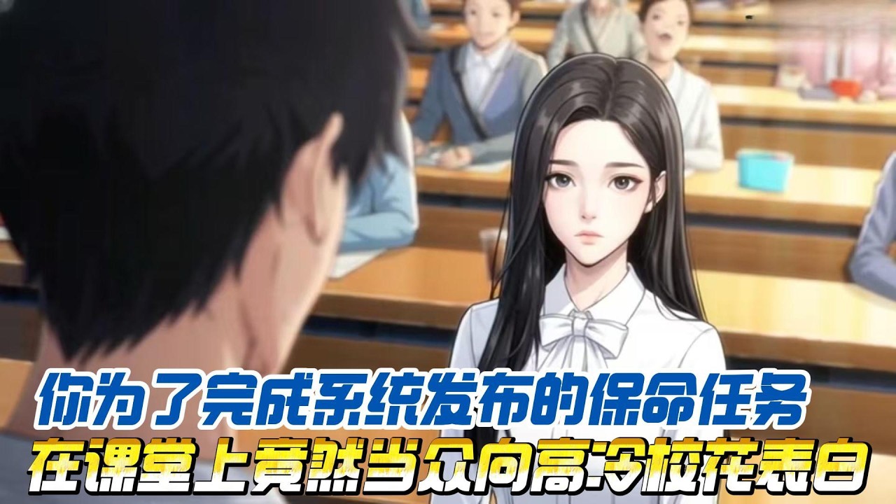 你为了完成系统发布的保命任务 在课堂上竟然当众向高冷校花表白#小说推文 #故事頻道 #动漫