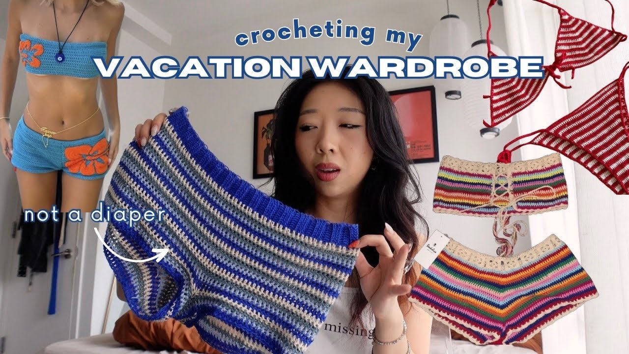 i crocheted my dream bikini & shorts set (with shorts pattern!)
