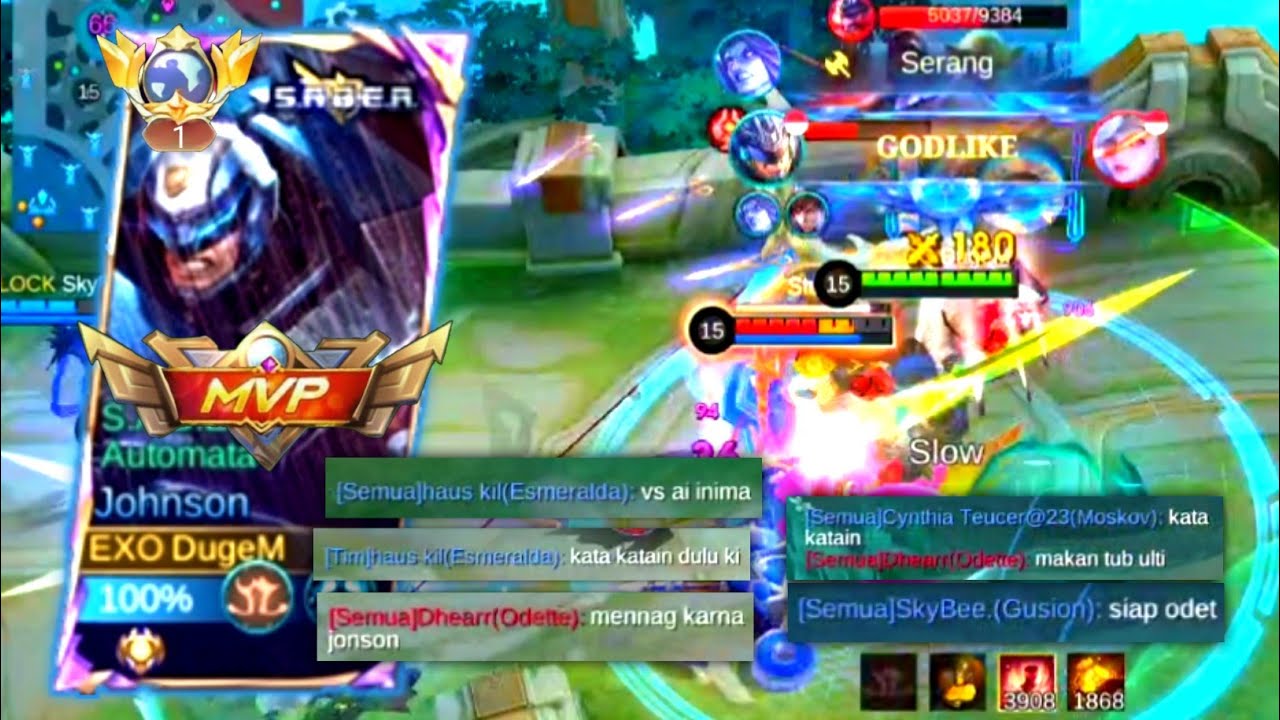 AKIBAT TEAM RONDOM MEREMEHKAN MUSUH☠️‼️GAMEPLAY TOP GLOBAL JOHNSON - Mobile Legends