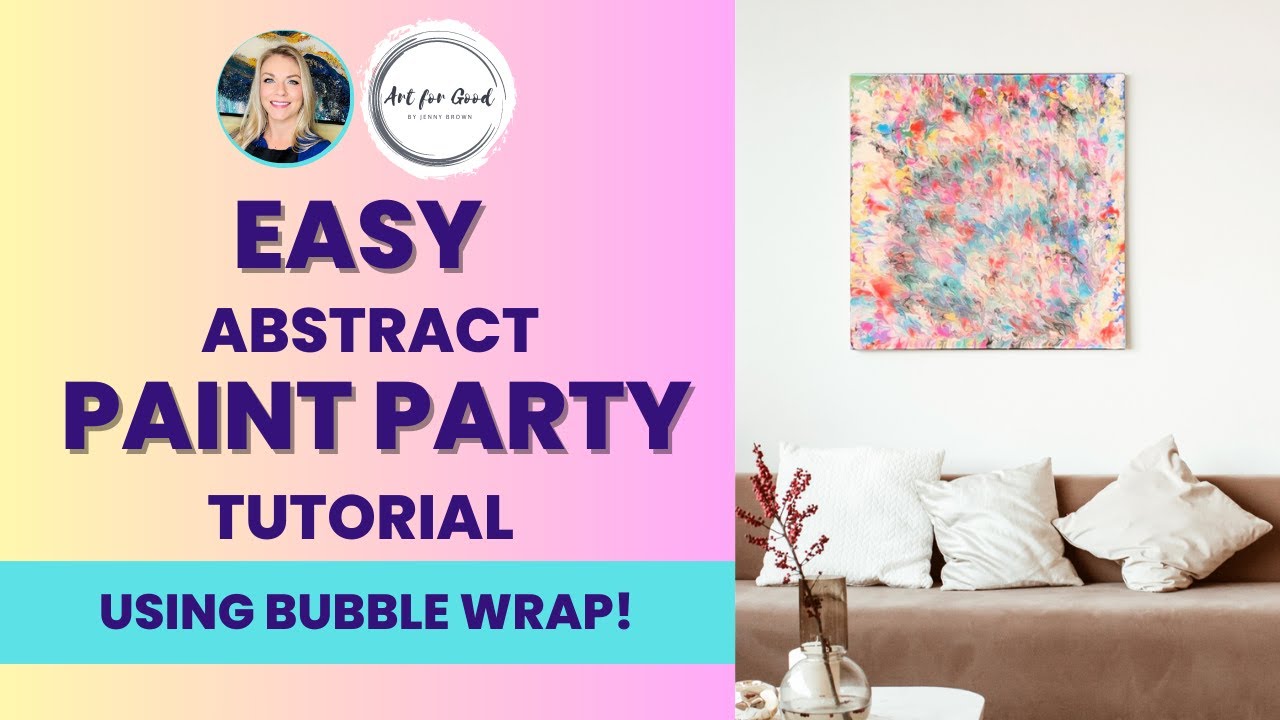 EASY Abstract Paint Party Idea and Tutorial