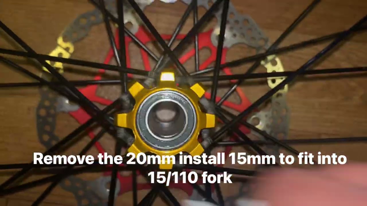 I9 hydra front hub convert 20mm axle to 15mm by 110 boost