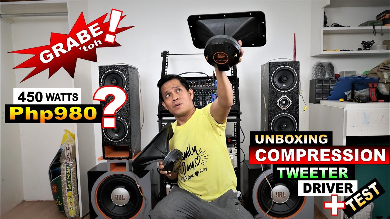 Unboxing Compression Driver [ TWEETER ] - GRABEH 'TO😱😱😱 - 450watts 980 pesos! Ayus Pang VIDEOKE 'to!