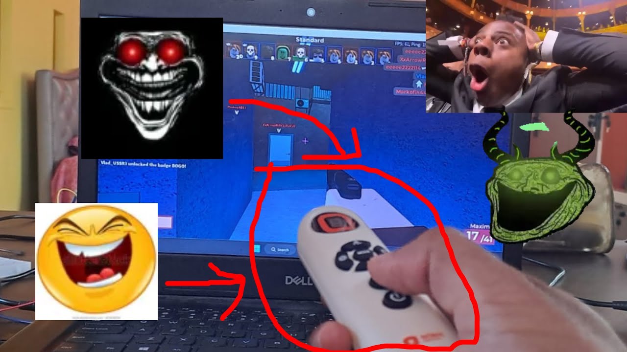 Idiot plays roblox using a FAN REMOTE