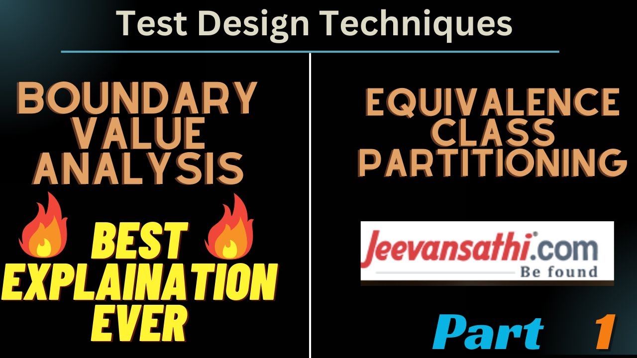 TEST DESIGN TECHNIQUES - BOUNDARY VALUE ANALYSIS AND EQUIVALANCE CLASS PARTITIONING