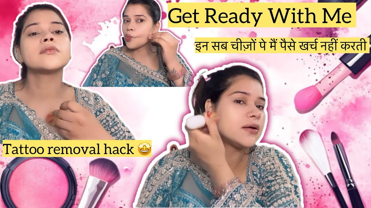 Get Ready with me || tattoo removal hack || mai fhaltu ke kharch nhi karti #avantikakiduniya #makeup