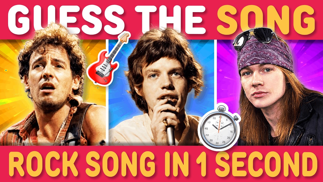 GUESS THE ROCK SONG IN 1 SECOND ⏱️ 🎸 | Song Quiz