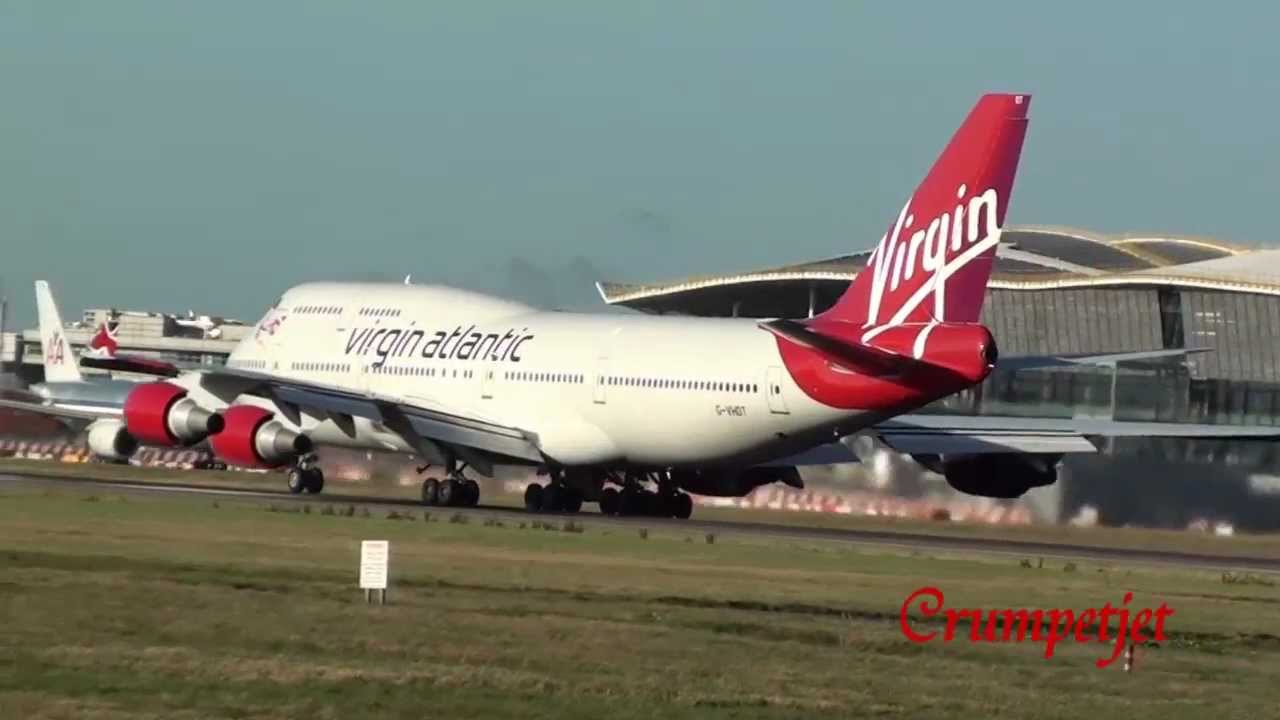 Virgin Atlantic Heaven - Airbus A340-300,A340-600,Boeing 747-400 at Heathrow Airport